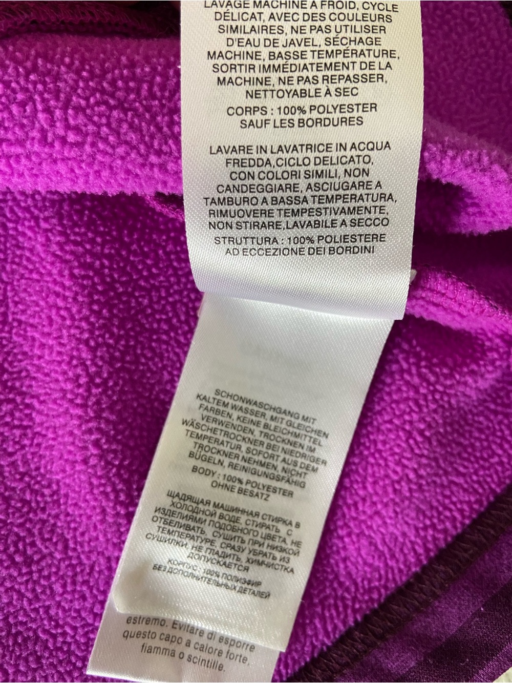 Columbia Purple Striped Quarter-Zip Fleece Pullover Women’s Medium - Picture 11 of 16